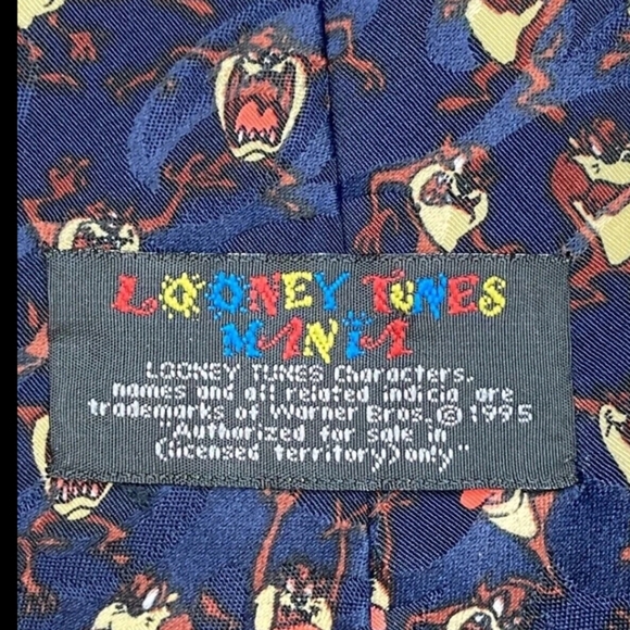 Looney Tunes Mania Mens Formal Necktie 56"Lx3.75"W Multicolor Neck Tie - Picture 2 of 4